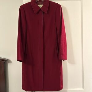 Women’s Eddie Bauer brick red 3/4 length wool coat.  Size S